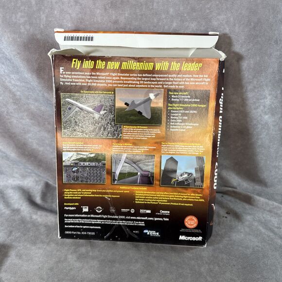 Microsoft Flight Simulator 2000 - Vintage PC Game Complete In Box. - Picture 10 of 10